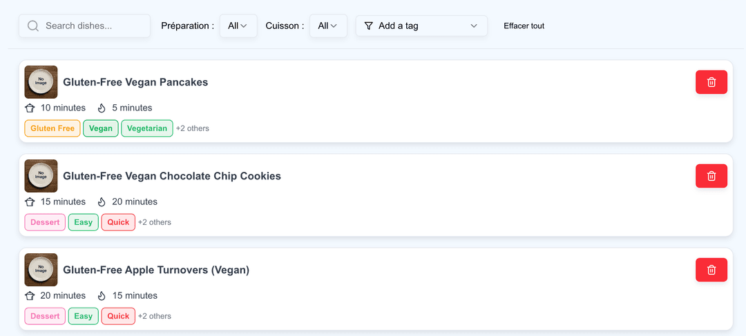Add your favorite meals to your favorites listusemealplanner.com